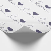 Paarse Love Heart Cadeaupapier (Hoek)