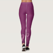 PAARSE LOVE, HEART GRENS Yoga Pants Leggings (Achterkant)
