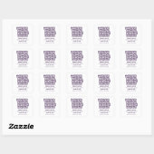 Paarse Love Maze Save the Date Stickers (Vel)