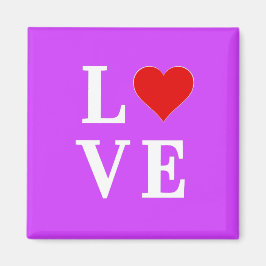 Paarse LOVE Moderne Chic Magneet
