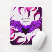 Paarse Love_ Mousepad Muismat (Met muis)