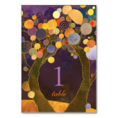 Paarse Love Trees Boho Wedding Kaart (Voorkant)