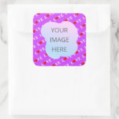 PAARSE LOVE VIERKANTE STICKER (Tas)