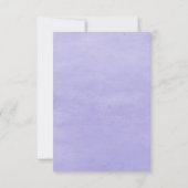 Paarse Lovebird Floral Wedding RSVP-kaart RSVP Kaartje (Achterkant)