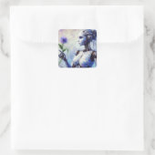 Paarse Lover - Futurist Series Art Collectie Vierkante Sticker (Tas)