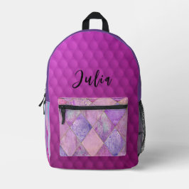 "Paarse Lover" Print Rugzak