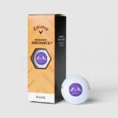 Paarse Lovevogels Floral Vine Golf Balls Golfballen (Verpakking)