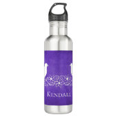 Paarse Lovevogels Florence Vine Water Fles (Voorkant)