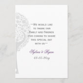 paarse lovevogels menu (Achterkant)