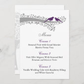 paarse lovevogels menu (Voorkant / Achterkant)