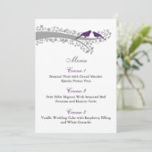 paarse lovevogels menu (Staand voorkant)