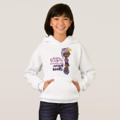 "Paarse Lovin Tomboy Princess" White Hoodie (Voorkant volledig)