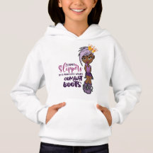 "Paarse Lovin Tomboy Princess" White Hoodie