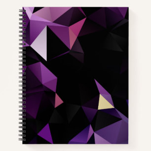 Paarse low-poly bullet journal / gevoerd Notitiebo Notitieboek