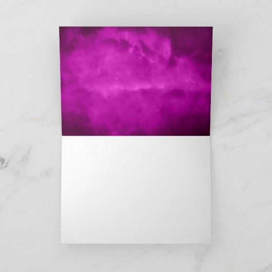 Paarse lucht dank u bedankkaart (Binnen)