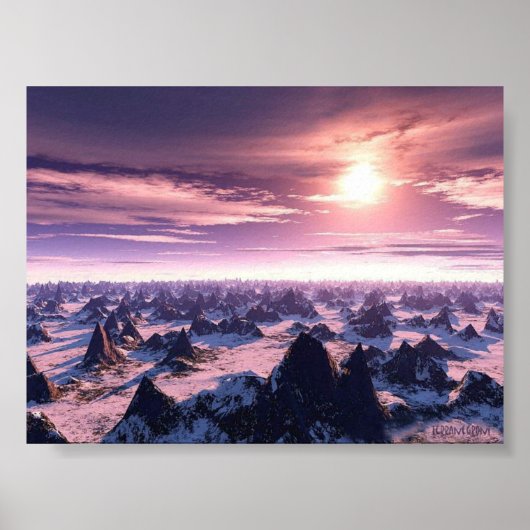 Paarse lucht poster (Voorkant)