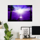 Paarse lucht poster (Thuiskantoor)