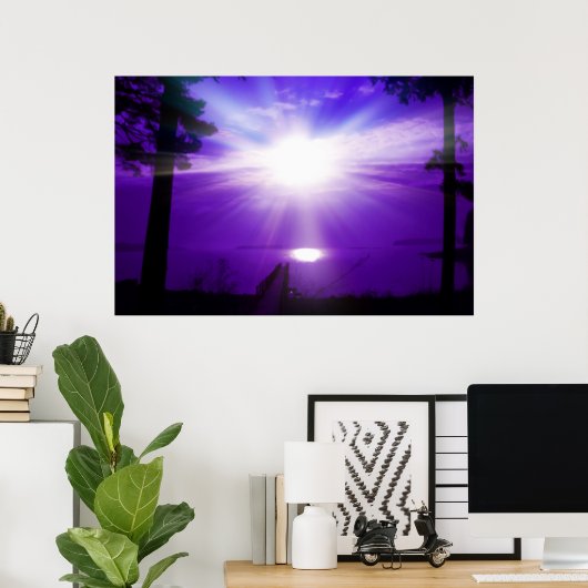 Paarse lucht poster (Thuiskantoor)