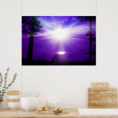 Paarse lucht poster (Keuken)