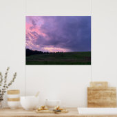 Paarse lucht poster (Keuken)