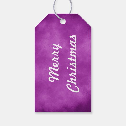 Paarse lucht stormwolk cadeaulabel (Achterkant)