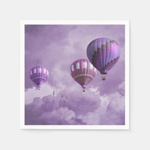 Paarse luchtballon Napkins Servet