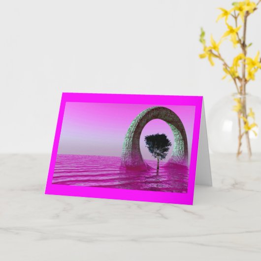 paarse luchten kaart (Gele Bloem)