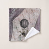  Paarse luchthaven Steampunk Glam Bad Handdoek (Wasdoekje)