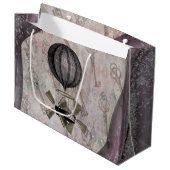 Paarse luchthaven Steampunk Glam Groot Cadeauzakje (Voorkant Gekanteld)