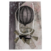  Paarse luchthaven Steampunk Glam Medium Cadeauzakje (Achterkant)