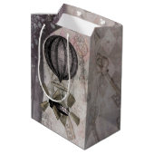  Paarse luchthaven Steampunk Glam Medium Cadeauzakje (Achterkant Gekanteld)