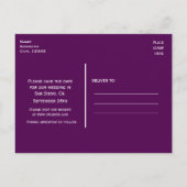 Paarse luchtlichten Save the Date trouwkaart Aankondigingskaart (Achterkant)