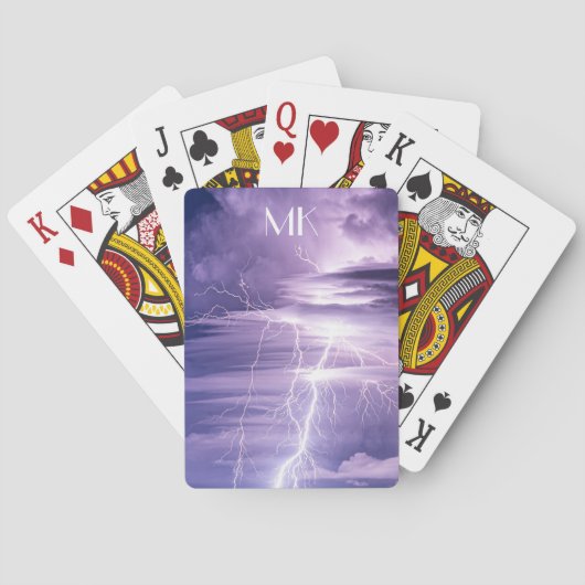 Paarse luchtsluipstakingen Gepersonaliseerd Pokerkaarten (Achterkant)