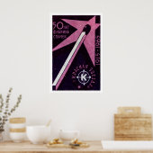 Paarse Lucifer - Print van Luciferdoosje - Tsjechi (Keuken)