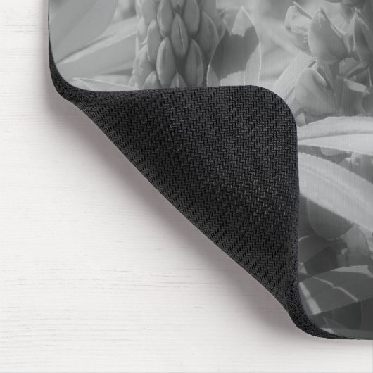 Paarse luibloemen zwart en witte mousepad muismat (Hoek)