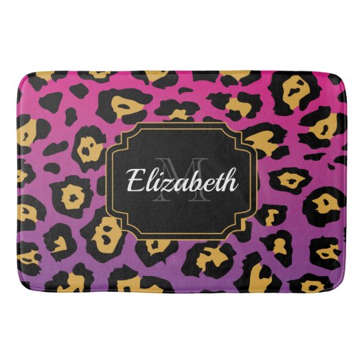 Paarse luipaard afdrukken badmat (Voorkant)