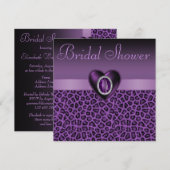 Paarse luipaard afdrukken en bundelen Vrijgezellen Kaart (Voorkant / Achterkant)