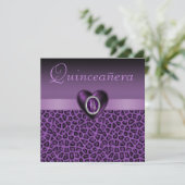 Paarse luipaard afdrukken en bundelharten Quincean Kaart (Staand voorkant)