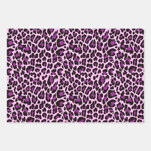 Paarse luipaard afdrukken inpakpapier vel (Voorkant)
