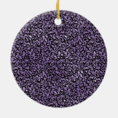 Paarse luipaard afdrukken keramisch ornament (Achterkant)