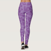 Paarse luipaard afdrukken leggings (Achterkant)