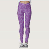 Paarse luipaard afdrukken leggings (Voorkant)