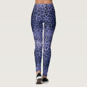 Paarse luipaard afdrukken leggings (Achterkant)