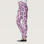 Paarse luipaard afdrukken leggings (Links)