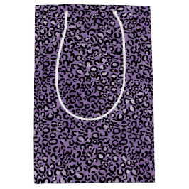 Paarse luipaard afdrukken medium cadeauzakje
