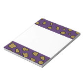 Paarse luipaard afdrukken notitieblok (Linkerzijde)