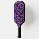 Paarse luipaard afdrukken pickleball paddle (Links)