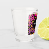 Paarse luipaard afdrukken shot glas (Links)