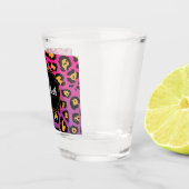 Paarse luipaard afdrukken shot glas (Rechts)