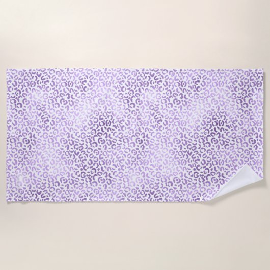 Paarse luipaard afdrukken strandlaken (Voorkant)